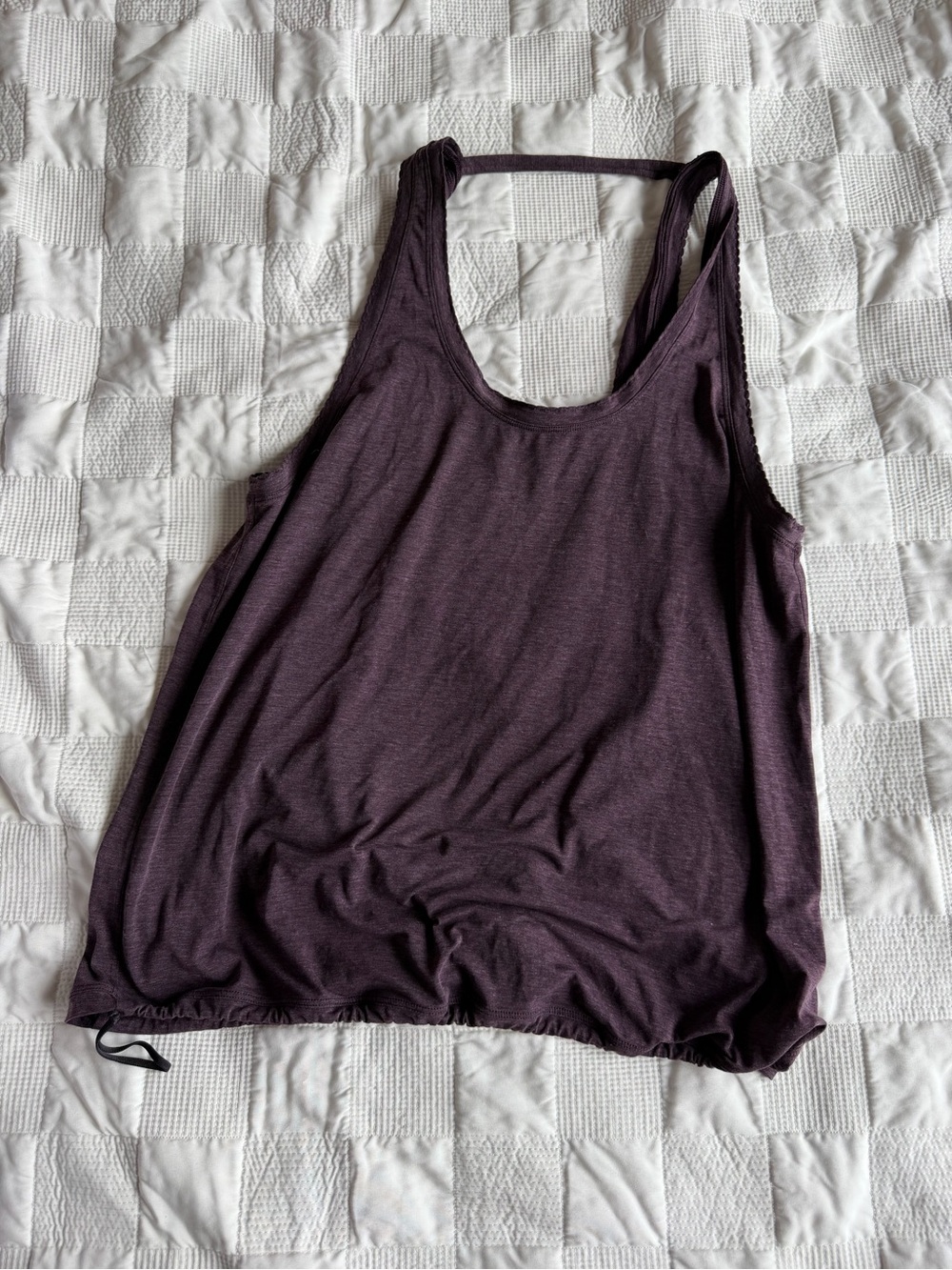 Lululemon Purple Scoop Neck Open Neck Tank Top